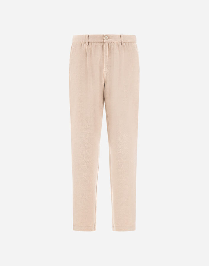 Herno RESORT TROUSERS IN WOOL-BLEND MELANGE FLANNEL Chantilly PT00047UR129341985
