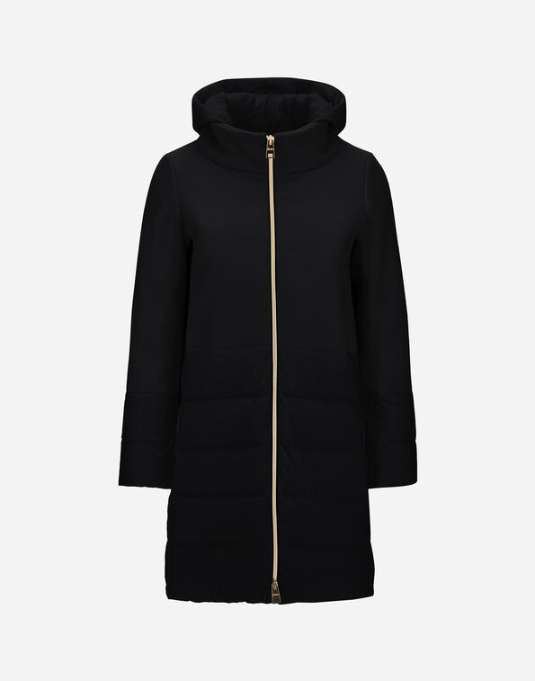 Herno ECOWOOL AND ECOAGE LONG JACKET Black PI002118D333449300