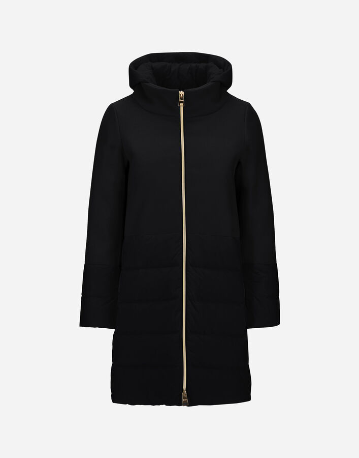 Herno ECOWOOL AND ECOAGE LONG JACKET Black PI002118D333449300