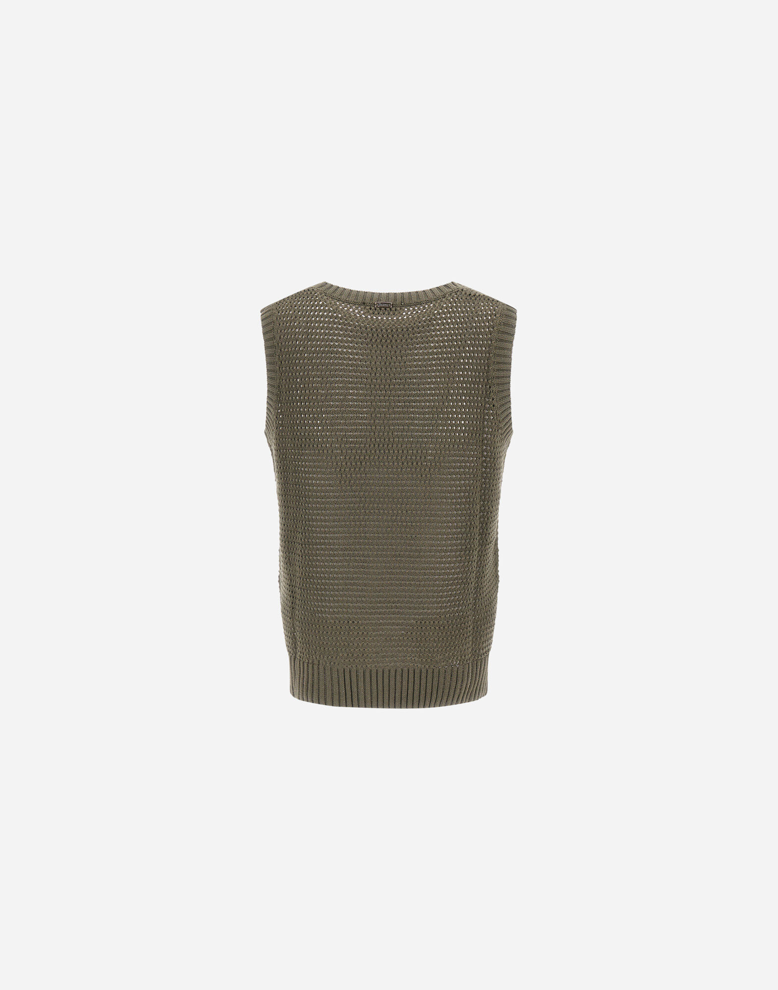 未使用品✨HERNO ヘルノ　アンサンブル　メッシュ　カーディガン　ノースリーブ レディース オープンワークコットンシルク ノースリーブトップス