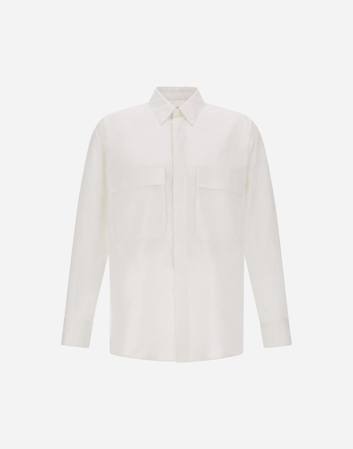 Herno ORGANIC NATURAL COTTON LONG-SLEEVED SHIRT Ivory CM000025U133161200