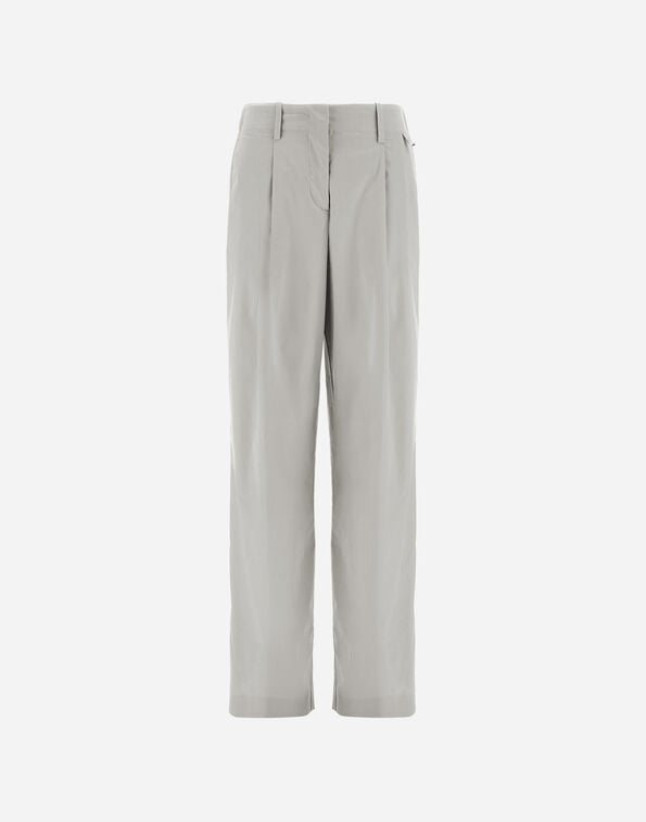 Herno RESORT TROUSERS IN STRETCH MICROMODAL Pearl Grey PT00061DR12917S9404