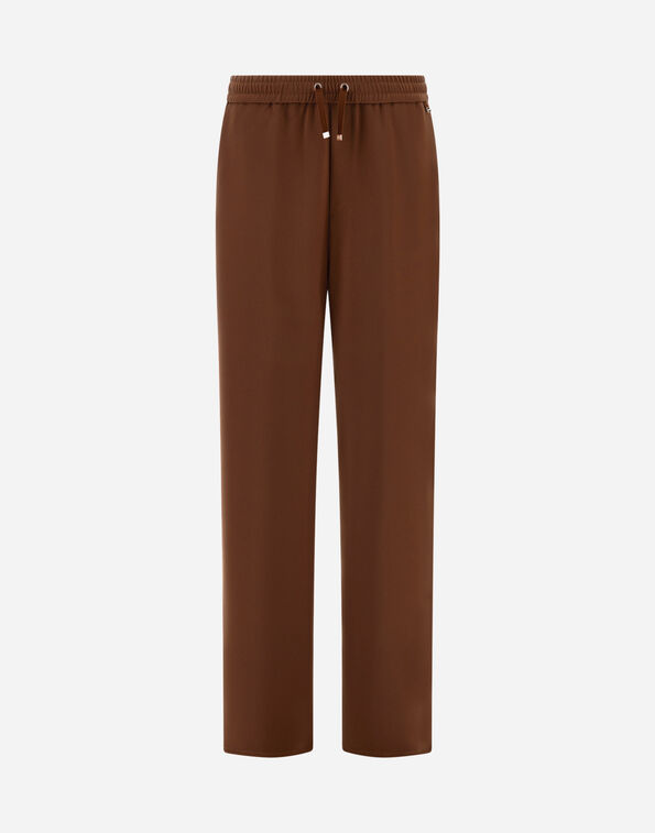 MATTE CREPE SATIN TROUSERS Herno Herno MATTE CREPE SATIN TROUSERS Leather PT000176D127552240