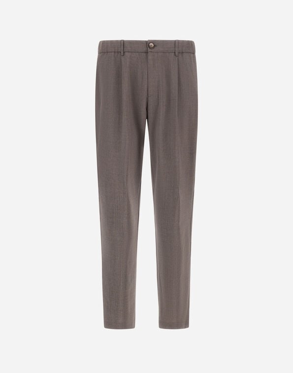 Herno TROUSERS IN BI-STRETCH WOOL Dove Grey PT000180U334882600
