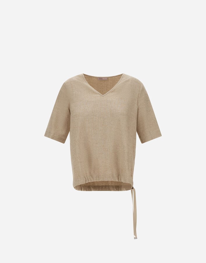 RESORT MELANGE FLANNEL T-SHIRT Herno Herno RESORT MELANGE FLANNEL T-SHIRT Chantilly BL00015DR126521982