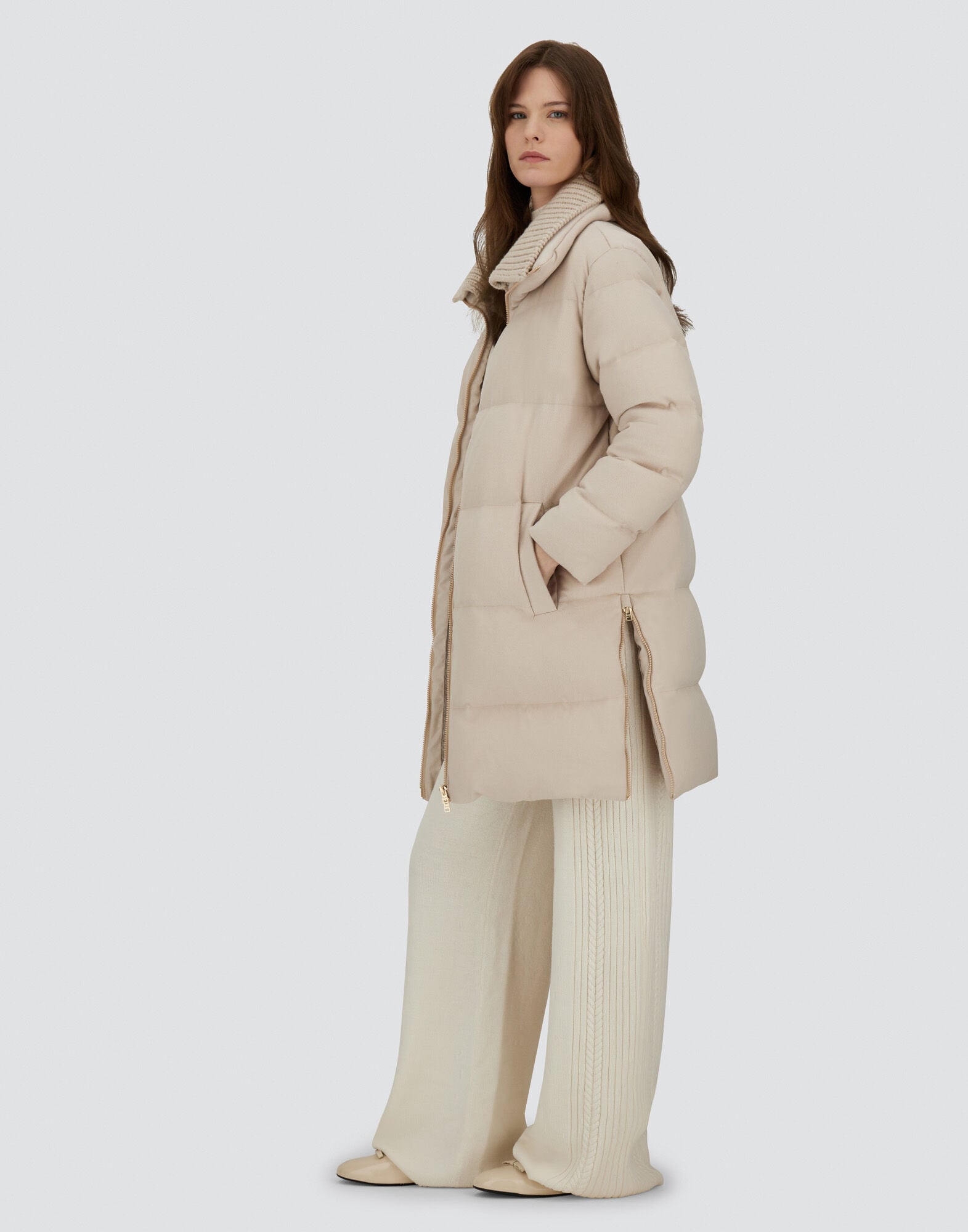 ノ*マ様 ヘルノ　42 ジャケット　ジャンパー　コート　カシミア ロングコート レディース シルクカシミア コート シャンティイ | Herno® (ヘルノ)