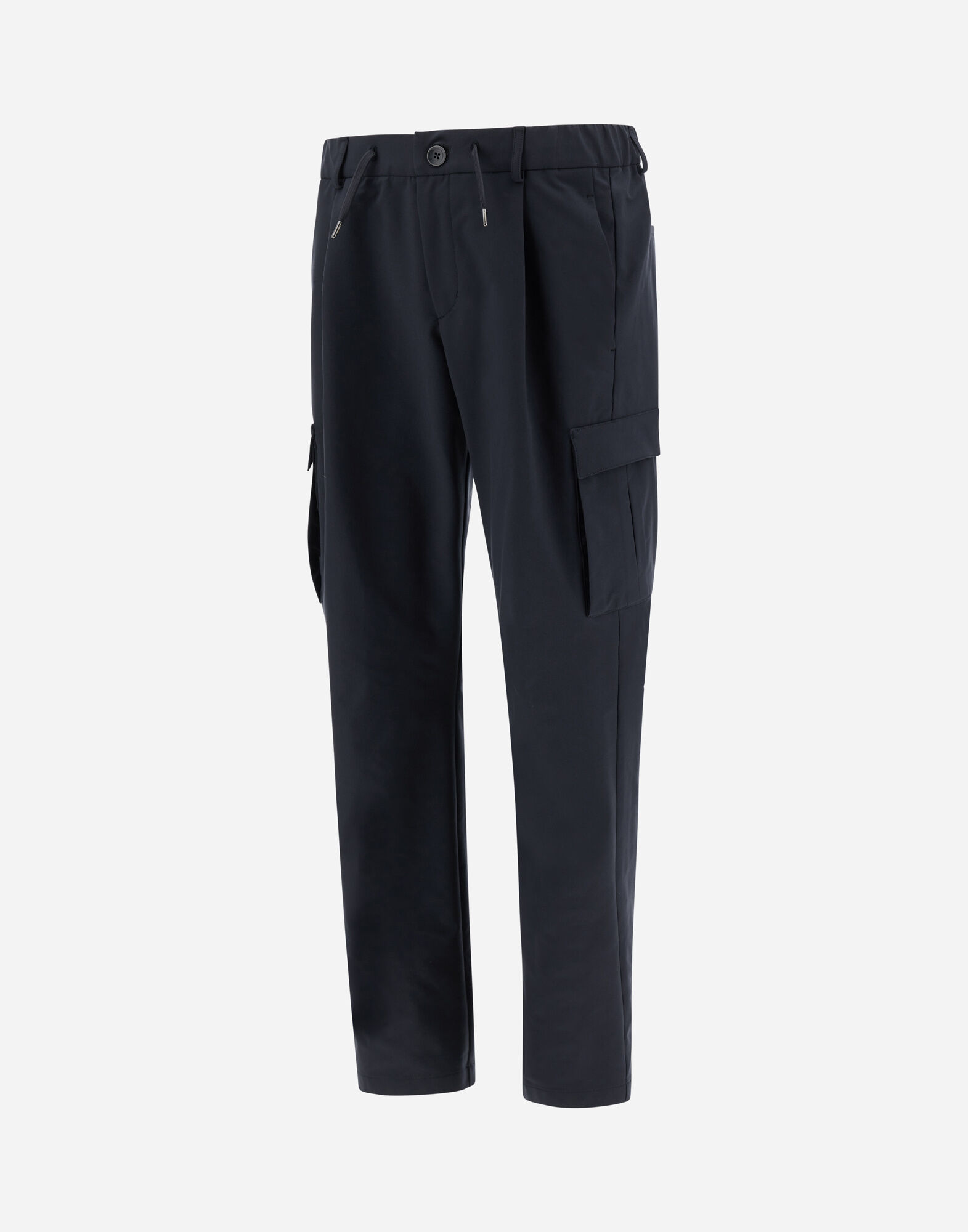 国内配送【HERNO】テック ストレッチ ウーブン パンツ HERNO (ヘルノ) ストレッチナイロン ウエストコード パンツ
