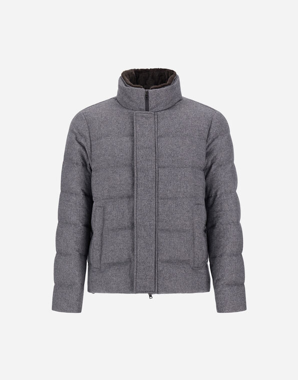 Herno CASHMERE SILK AND MONOGRAM JACKET Grey PI001331U380879430