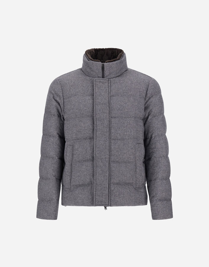 Herno CASHMERE SILK AND MONOGRAM JACKET Grey PI001331U380879430