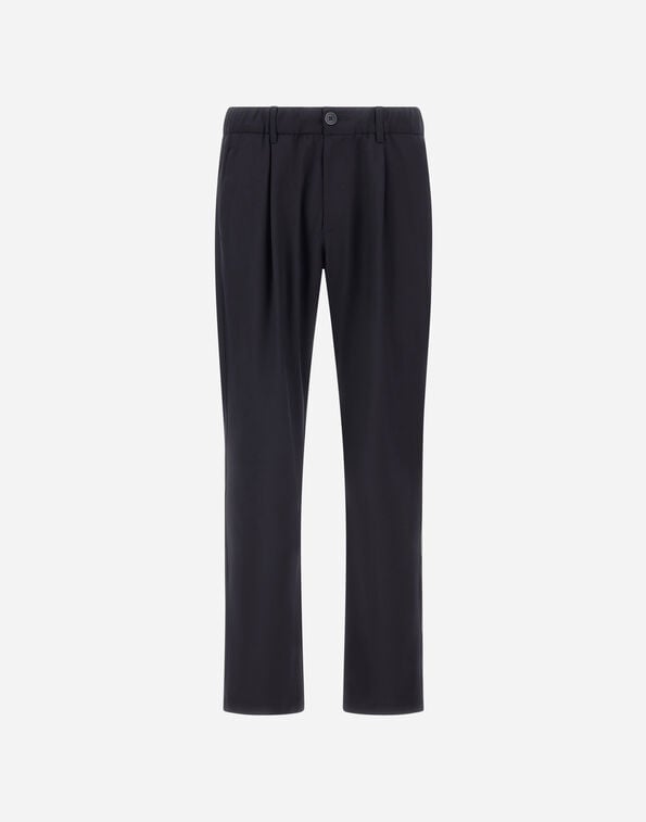 Herno TROUSERS IN LIGHT STRETCH WOOLY Navy Blue PT000163U128089200