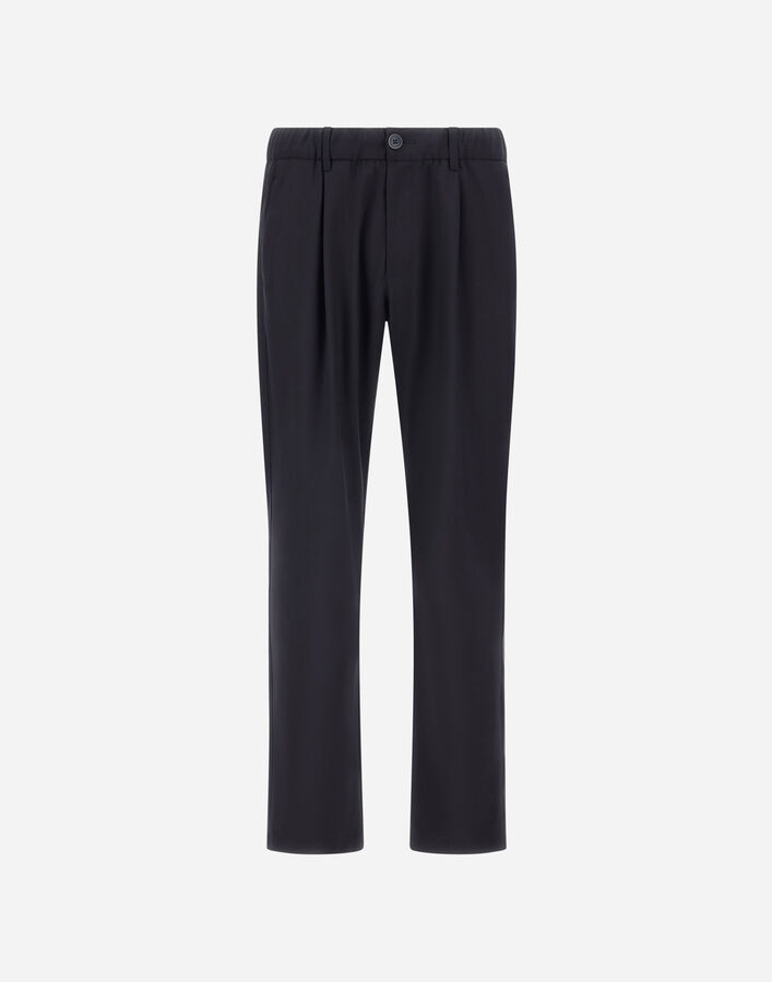 Herno TROUSERS IN LIGHT STRETCH WOOLY Navy Blue PT000163U128089200