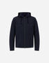 Herno RESORT JACKET IN MELANGE SUEDE EFFECT & ECOAGE Navy Blue GI00083UR12729S9200