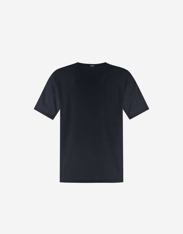 Herno RESORT T-SHIRT IN LIGHTWEIGHT COTTON JERSEY AND STRETCH NYLON Navy Blue JG00031UR520529200