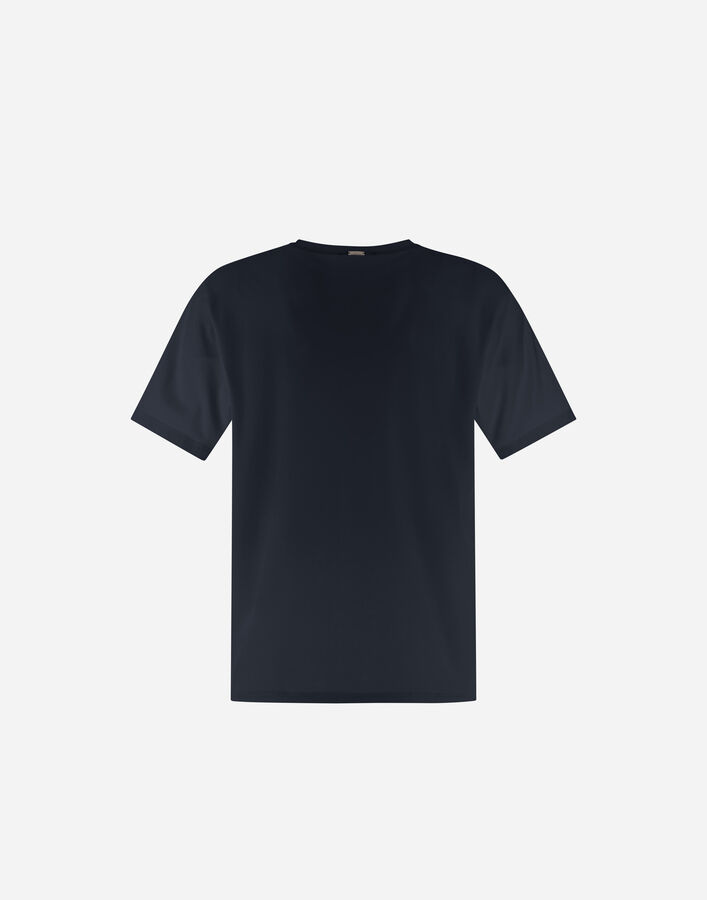 Herno RESORT T-SHIRT IN LIGHTWEIGHT COTTON JERSEY AND STRETCH NYLON Navy Blue JG00031UR520529200