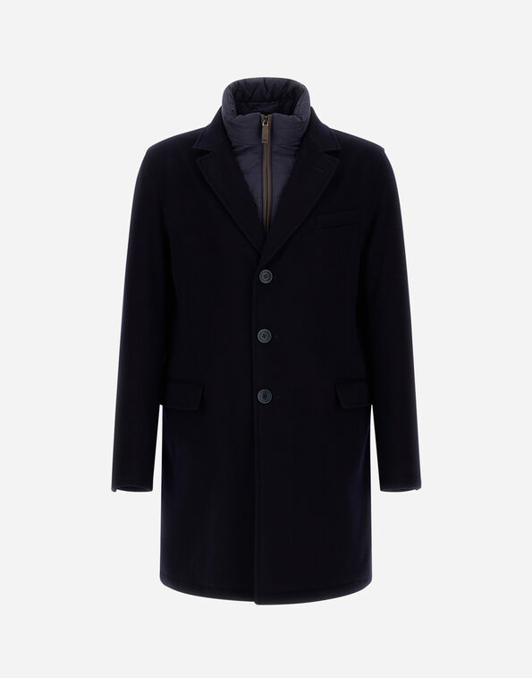 Herno BEAVER WOOL COAT Navy Blue CA000196U334249200