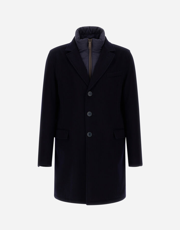 Herno BEAVER WOOL COAT Navy Blue CA000196U334249200