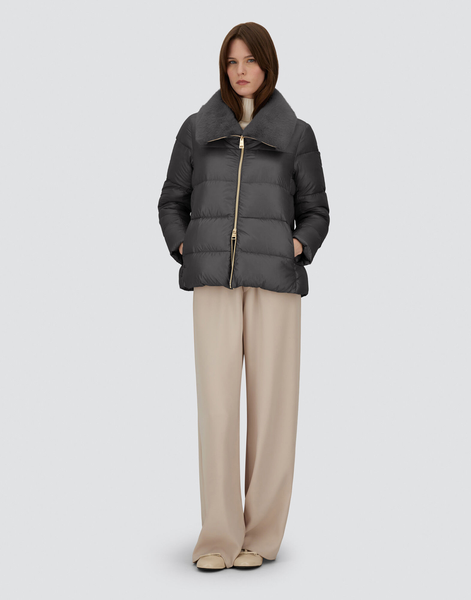 レディース ナイロンウルトラライト＆ニューレディフェイクファー