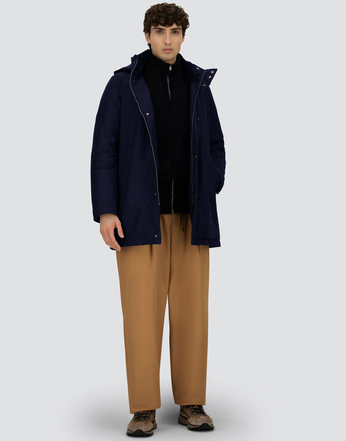 Herno Men's Giacca Impermeabile Con Colletto Blue