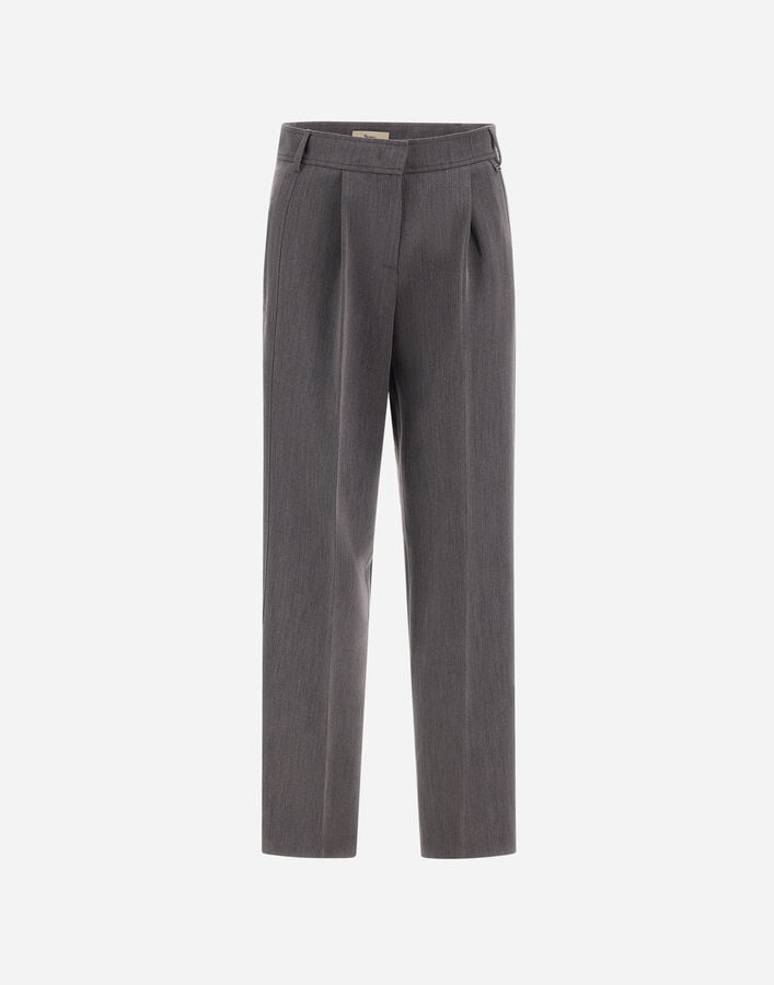 Herno FLUID TWILL TROUSERS Grey PT000276D12964S9430