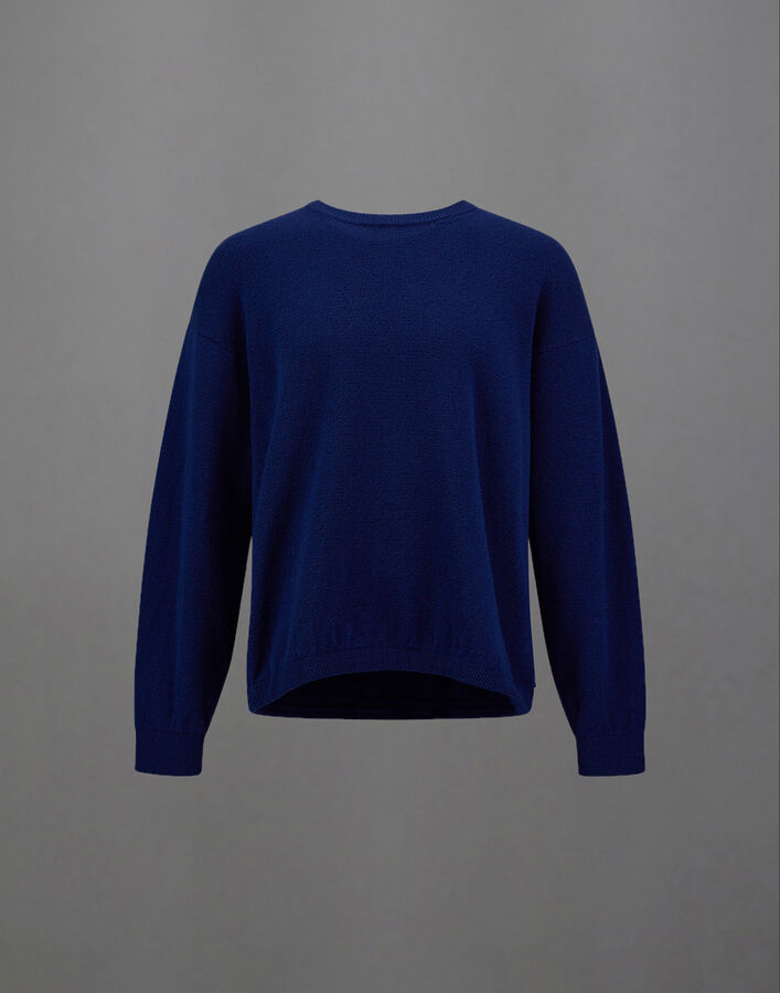 Herno LAMINAR CREW-NECK JUMPER IN SOFT WOOL Blue MG00020UL703779153