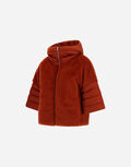 CAPE IN SATIN AND LADY ALTERNATIVE FUR Herno product thumbnail image view 5