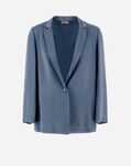 Herno RESORT BLAZER IN SATIN EFFECT Denim GA00006DR125469121