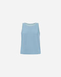 Herno TANK TOP IN GLAM KNIT EFFECT AND SATIN Light Blue JG000268D520569024
