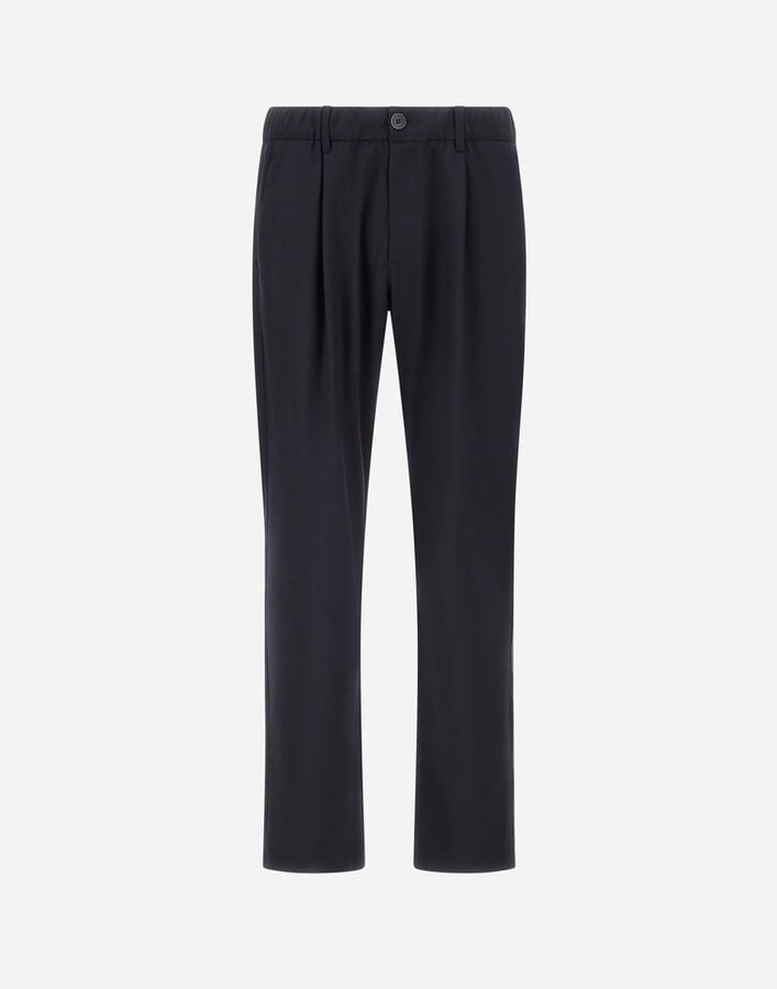 Herno TROUSERS IN LIGHT STRETCH WOOLY Navy Blue PT000163U128089200