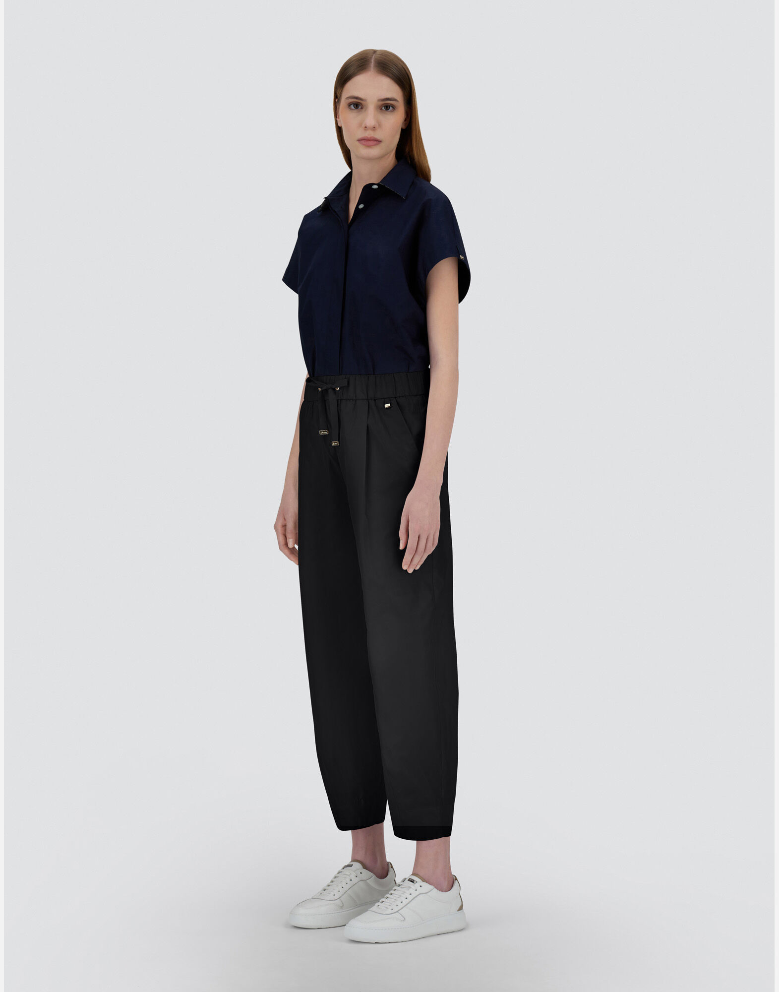 レディース ニュー テクノ タフタ パンツ ブラック | Herno