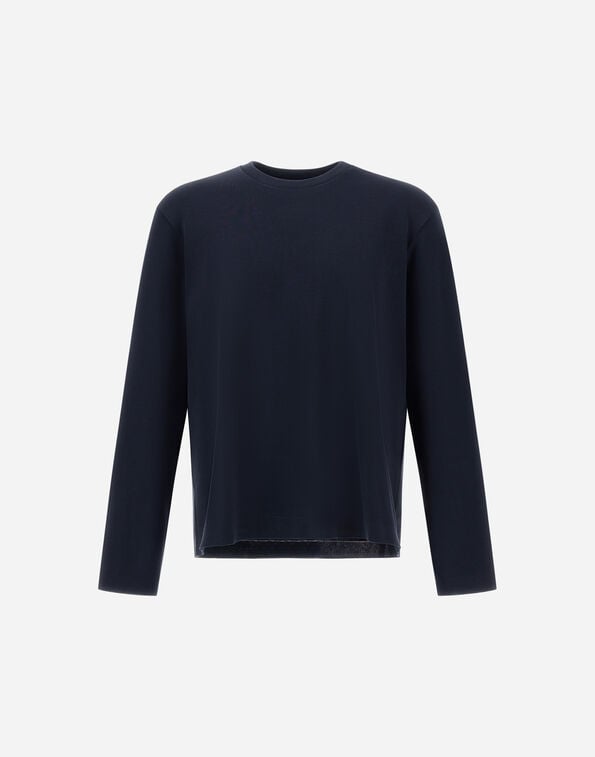 Herno JERSEY KNIT EFFECT T-SHIRT Blue JG000262U520599201