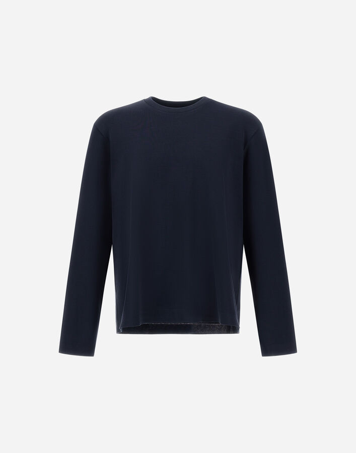 Herno JERSEY KNIT EFFECT T-SHIRT Blue JG000262U520599201