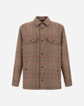 Herno SHACKET IN GLEN CHECK R-WOOL Camel GI000559U33458R2157