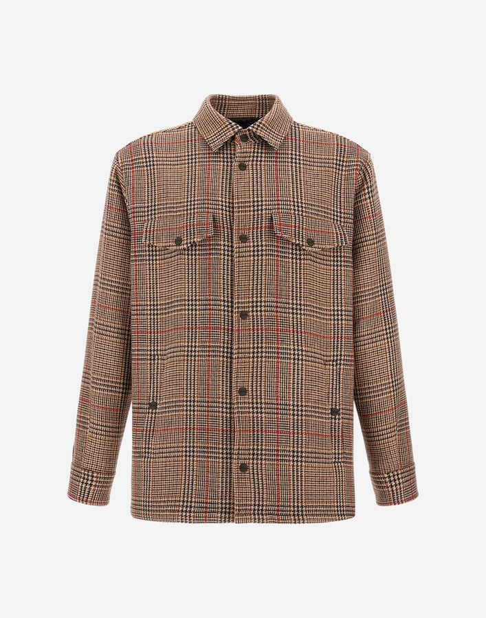 SHACKET IN GLEN CHECK R-WOOL Herno Herno SHACKET IN GLEN CHECK R-WOOL Camel GI000559U33458R2157