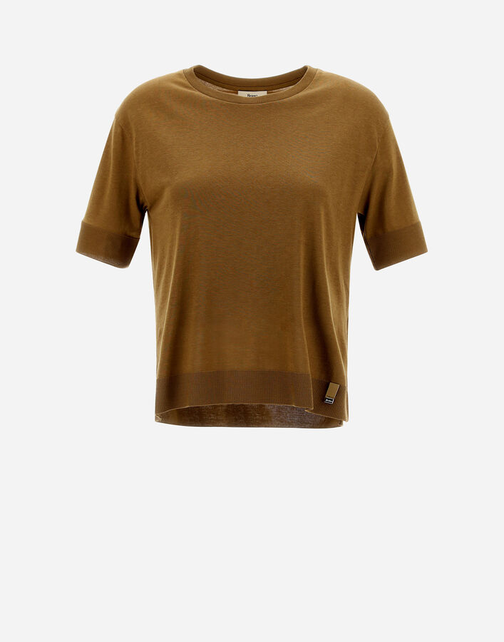 Herno T-SHIRT IN GLAM KNIT&nbsp;EFFECT Sand JG000223D520562000