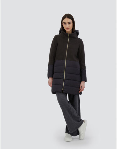 レディース DIAGONAL WOOL & NUAGE パーカ ブラウン | Herno® (ヘルノ) 