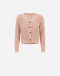Herno CARDIGAN IN GLITTER KNIT Pink MC000174D760654002