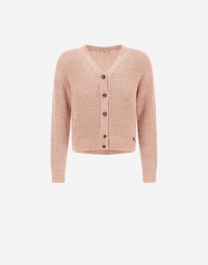 CARDIGAN IN GLITTER KNIT Herno Herno CARDIGAN IN GLITTER KNIT Pink MC000174D760654002