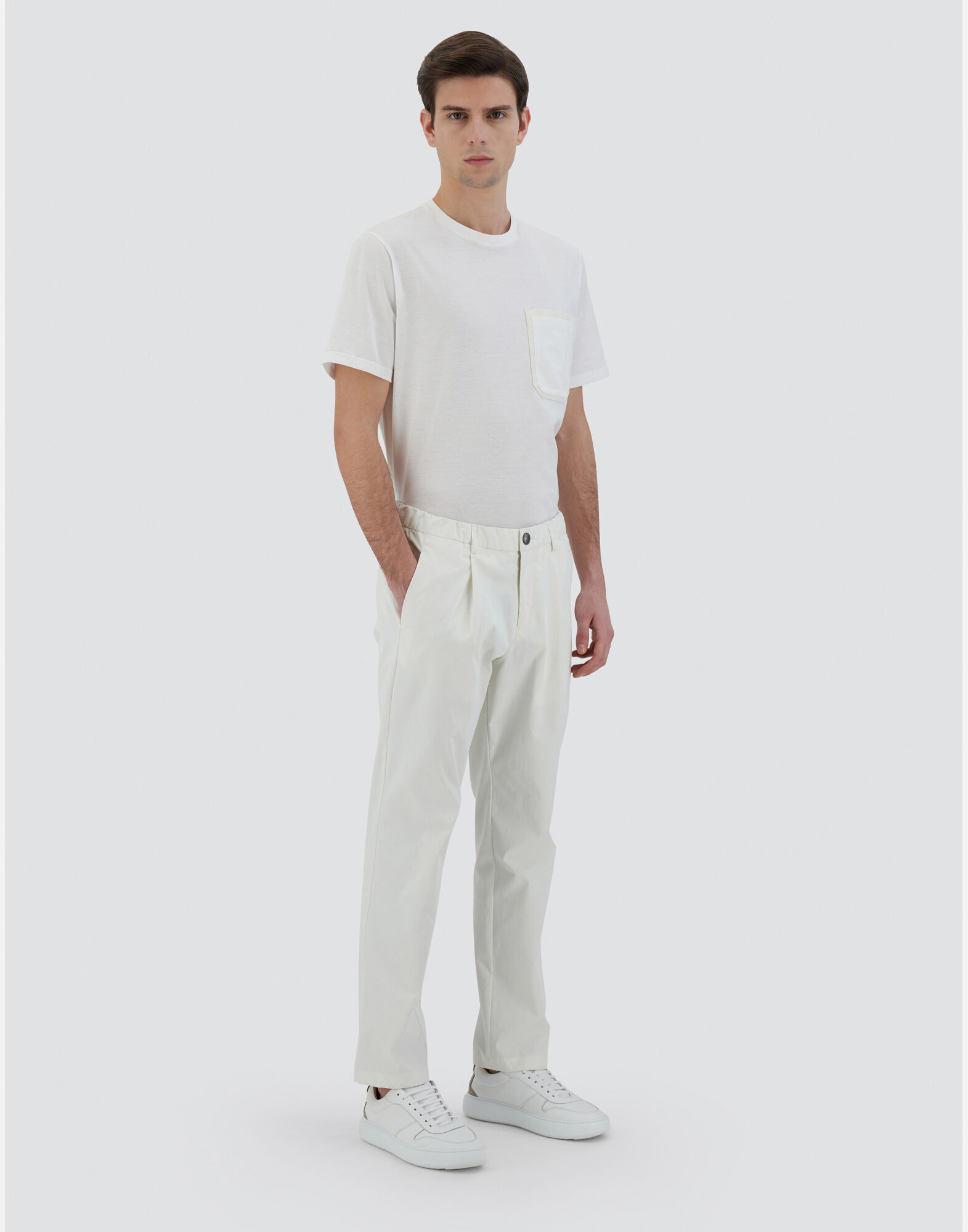 HERNO ヘルノ コットンフィールパンツ ホワイト