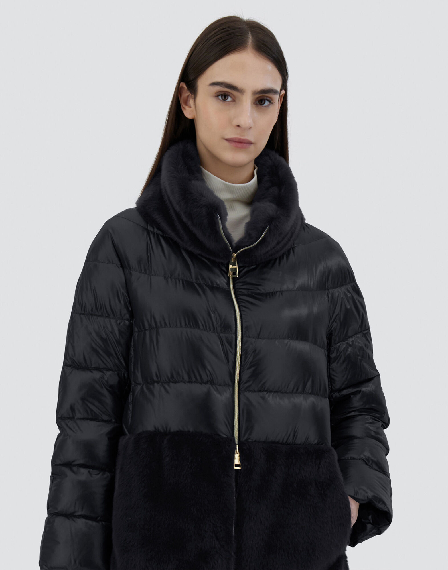 レディース ナイロンウルトラライト＆ニューレディフェイクファー