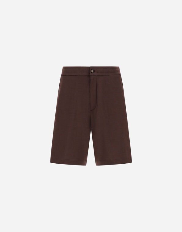 Herno SHORTS IN JERSEY KNIT EFFECT Dark Brown PT000174U520598800
