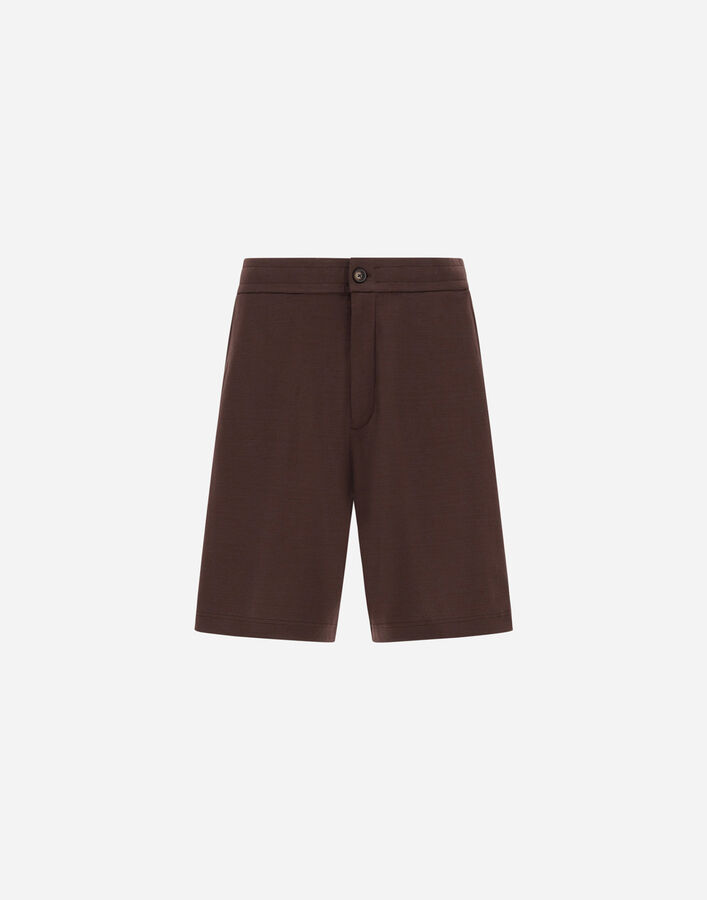 Herno SHORTS IN JERSEY KNIT EFFECT Dark Brown PT000174U520598800