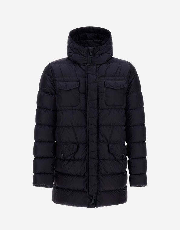 Herno LONG PARKA IN NYLON CHAMONIX Blue Navy PI0191U12004Z9200