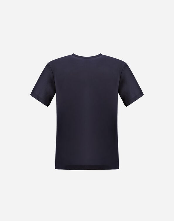 Herno COTTON AND CASHMERE DOUBLE PIQU&Eacute; T-SHIRT Navy Blue JG000289U540079200