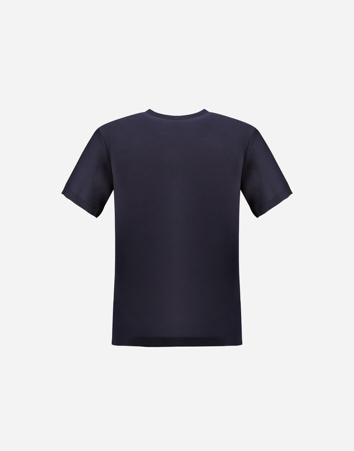 Herno COTTON AND CASHMERE DOUBLE PIQU&Eacute; T-SHIRT Navy Blue JG000289U540079200