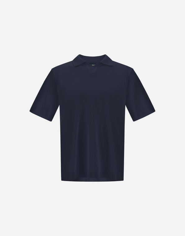 Herno JERSEY KNIT EFFECT POLO SHIRT Blue JV000004U520599201