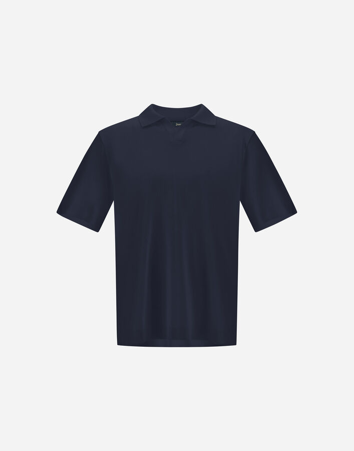 Herno JERSEY KNIT EFFECT POLO SHIRT Blue JV000004U520599201