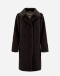 Herno COAT IN SOFT FAUX FUR Brown GC000411D124228895
