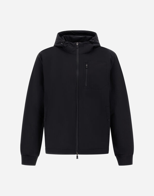 Herno DOUBLE FACE INTERLOCK AND 2 LAYER WINDSTOPPER HOODED JACKET Black JC000055U560319300