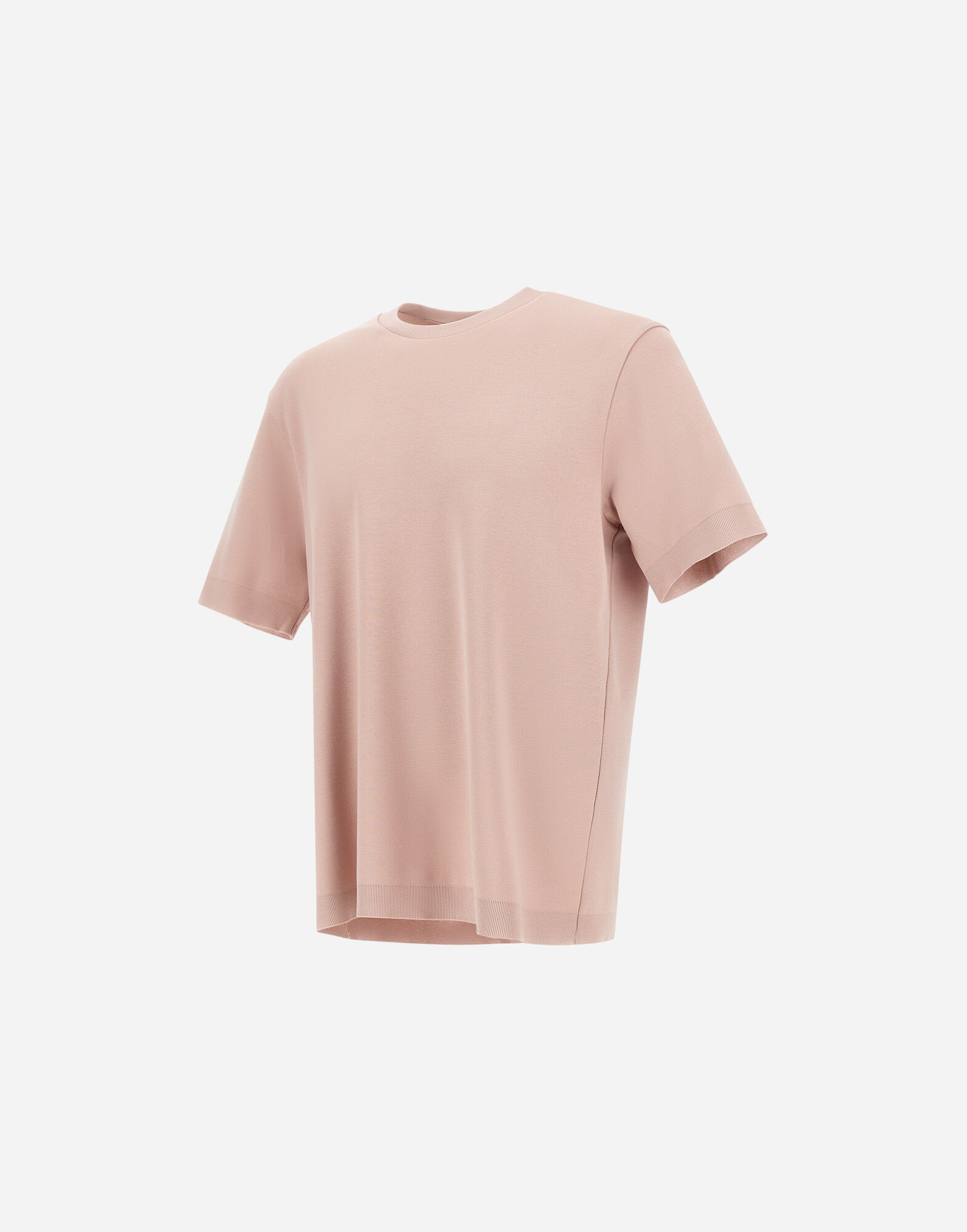 メンズ ジャージーニットエフェクト Tシャツ パウダーピンク | Herno