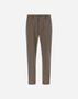 Herno COTTON FEEL TROUSERS Dark Taupe PT000083U125318600